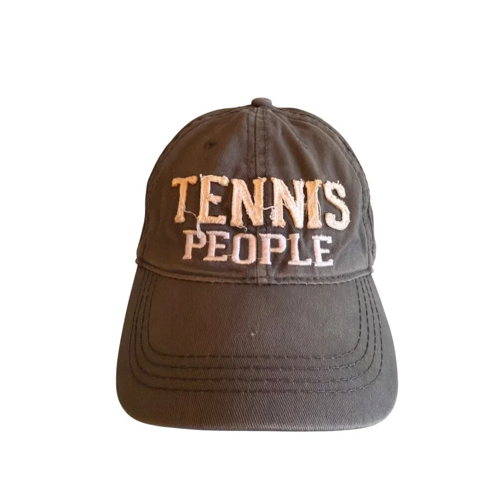 Tennis People By Patton Gray Adjustable Baseball Cap One Size Fits All‎ Cotton